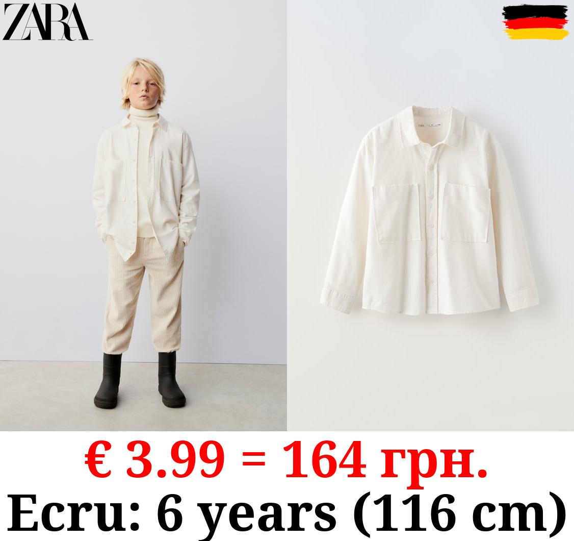 TRUE NEUTRALS TWILL SHIRT WITH POCKETS