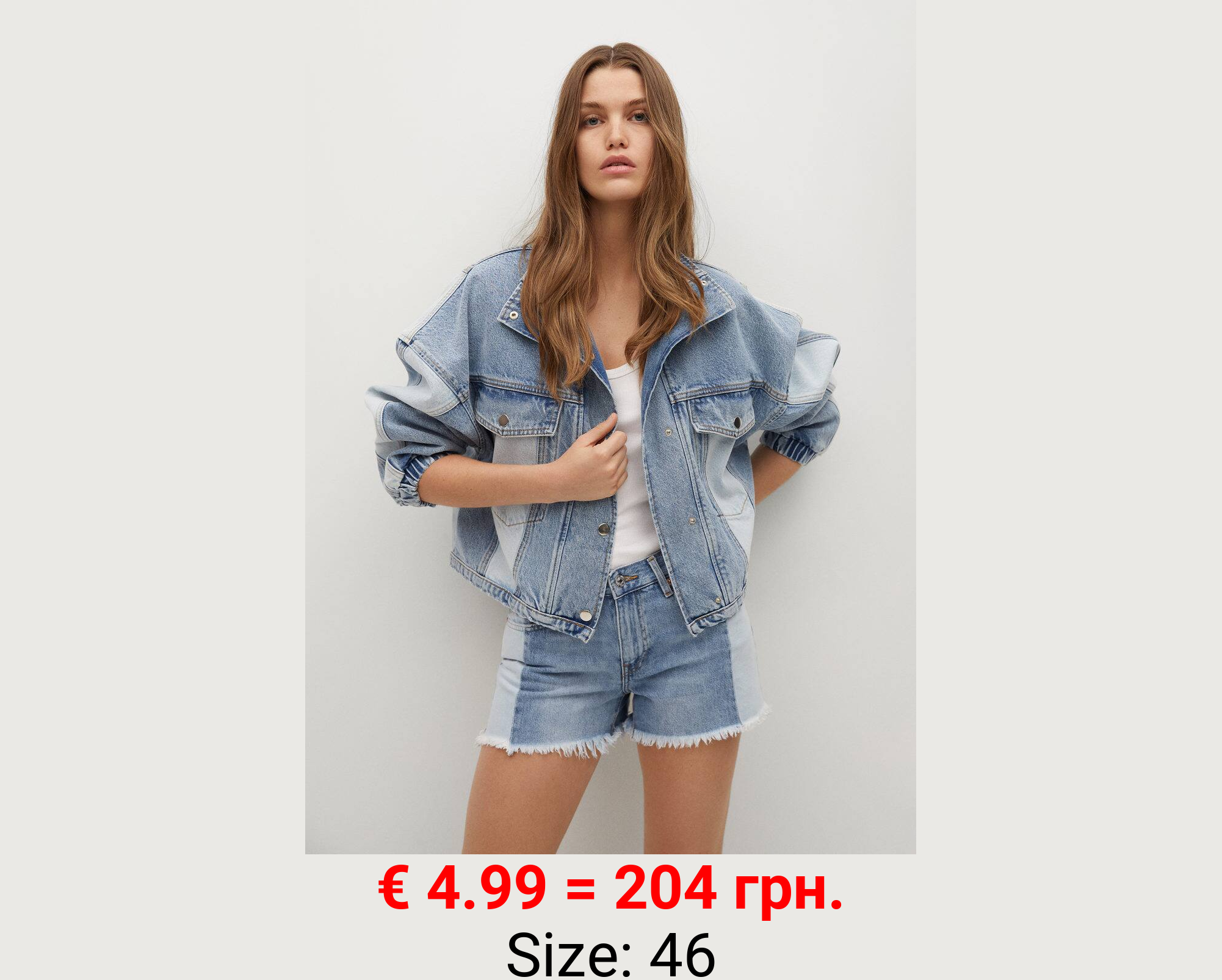 Short denim contraste