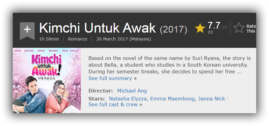 kimchi untuk awak novel