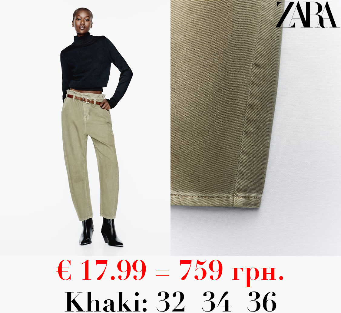 Z1975 HIGH-WAIST PAPERBAG JEANS WITH BELT