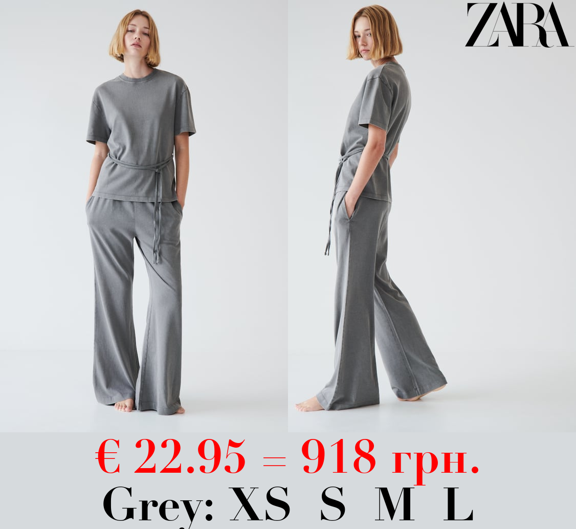 WASHED EFFECT TROUSERS