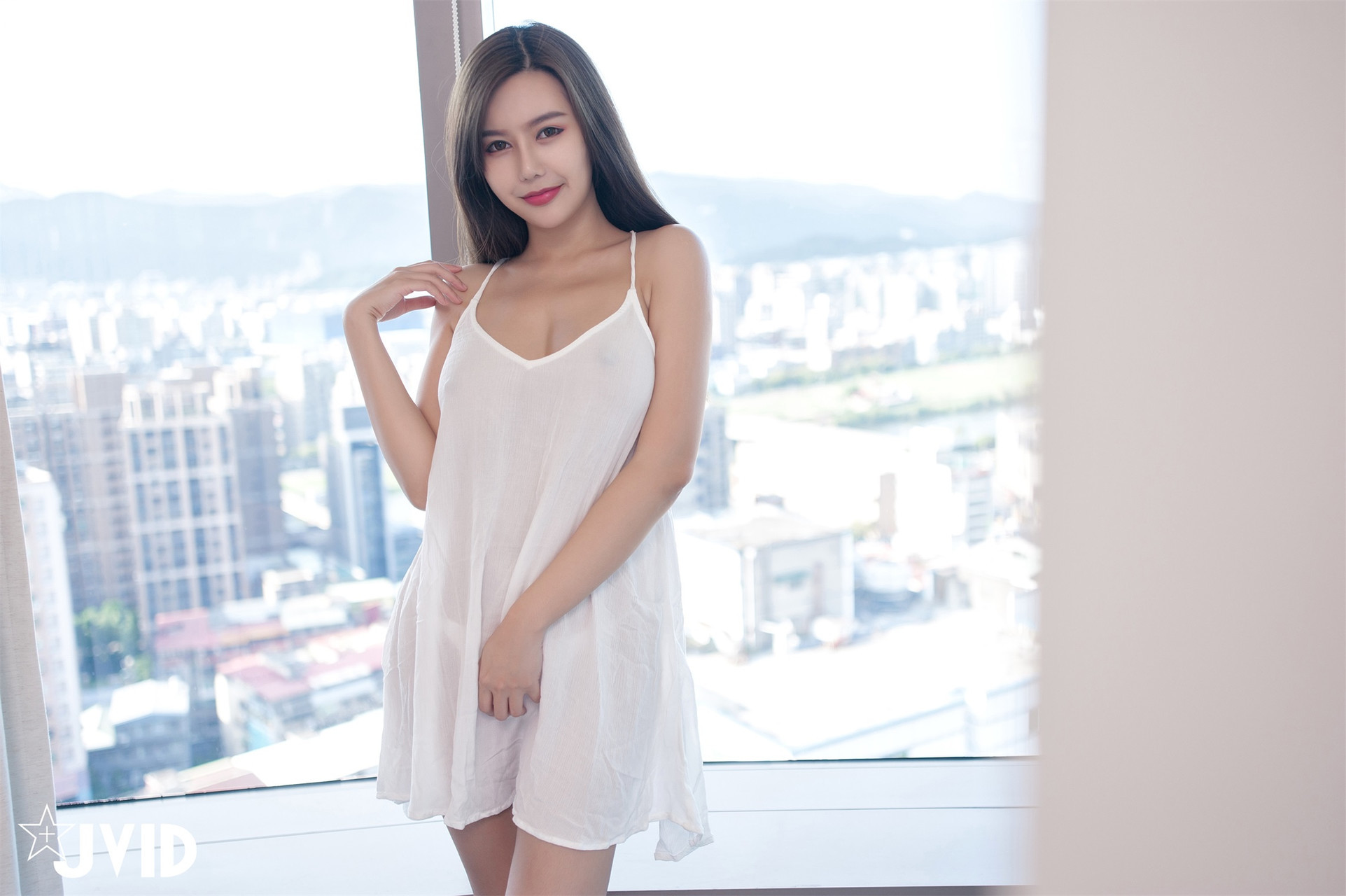JVID精品 夢幻般的美巨乳女神【木木森】景觀高樓內的裸體誘惑 Set.02 6