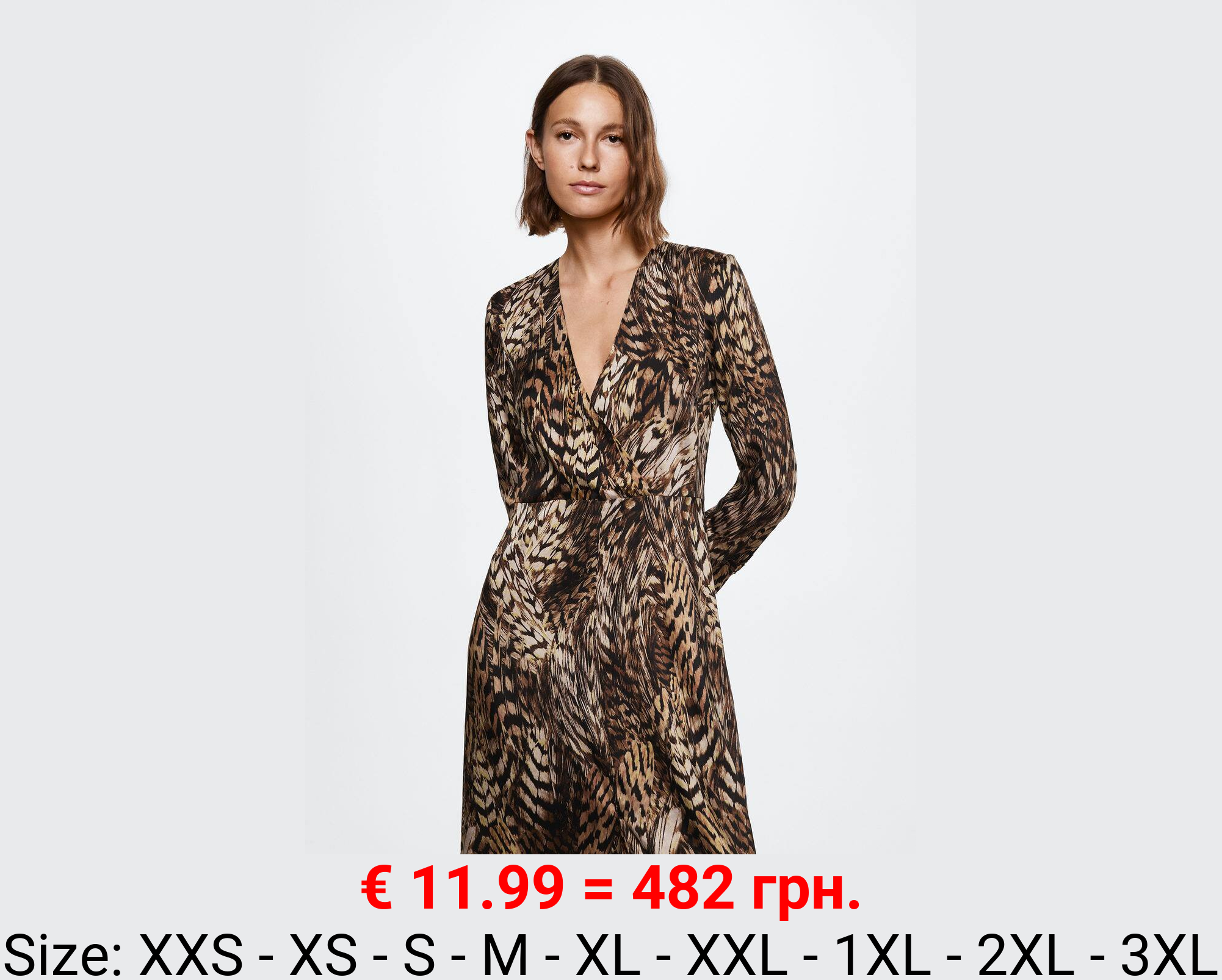 Vestido fluido animal print
