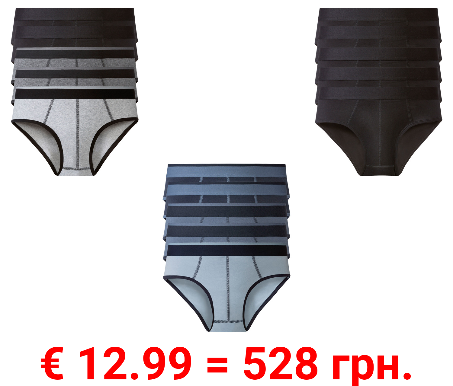 LIVERGY Herren Slips, 5 Stück, hoher Baumwollanteil