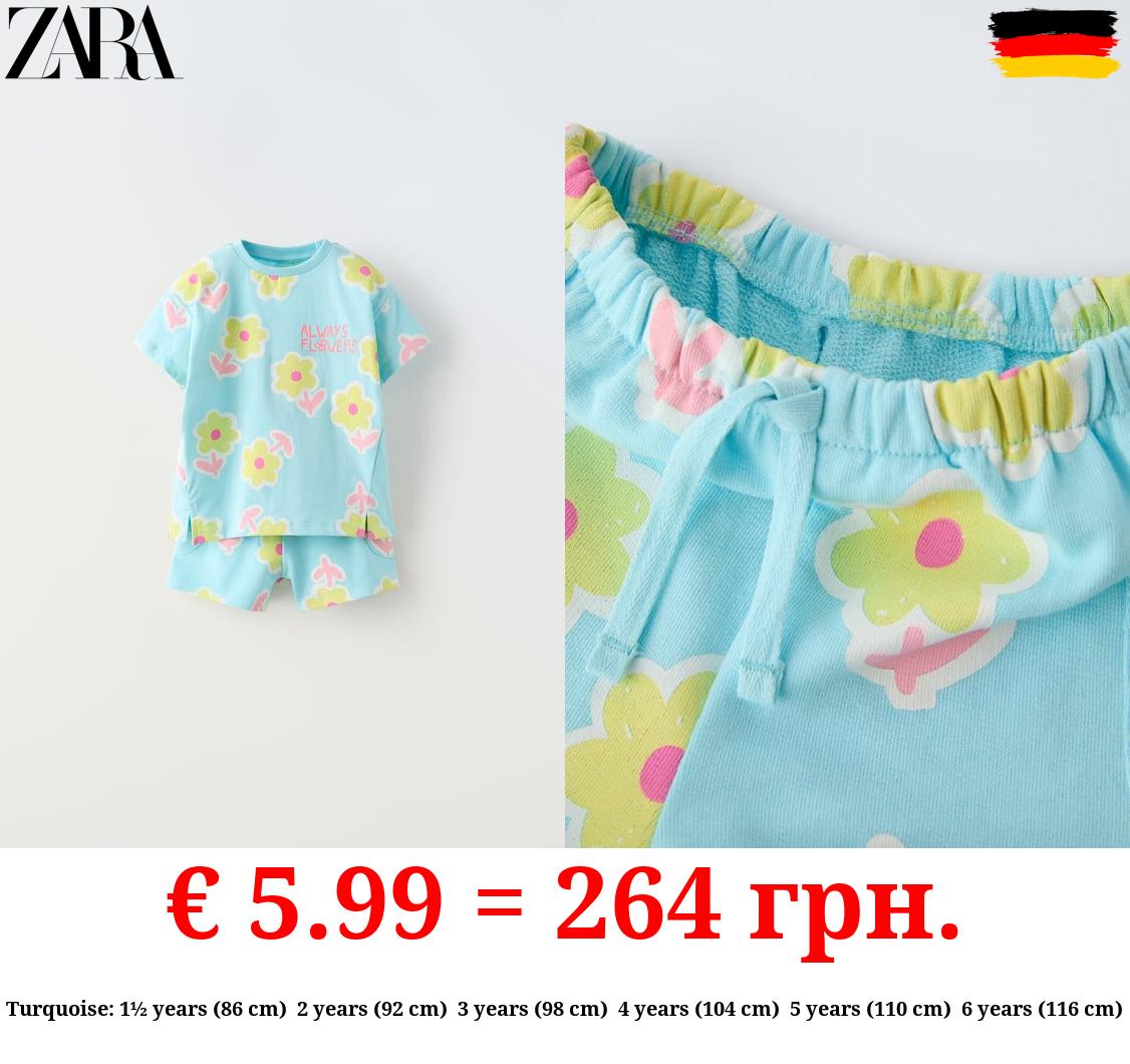 PRINT T-SHIRT AND BERMUDA SHORTS SET