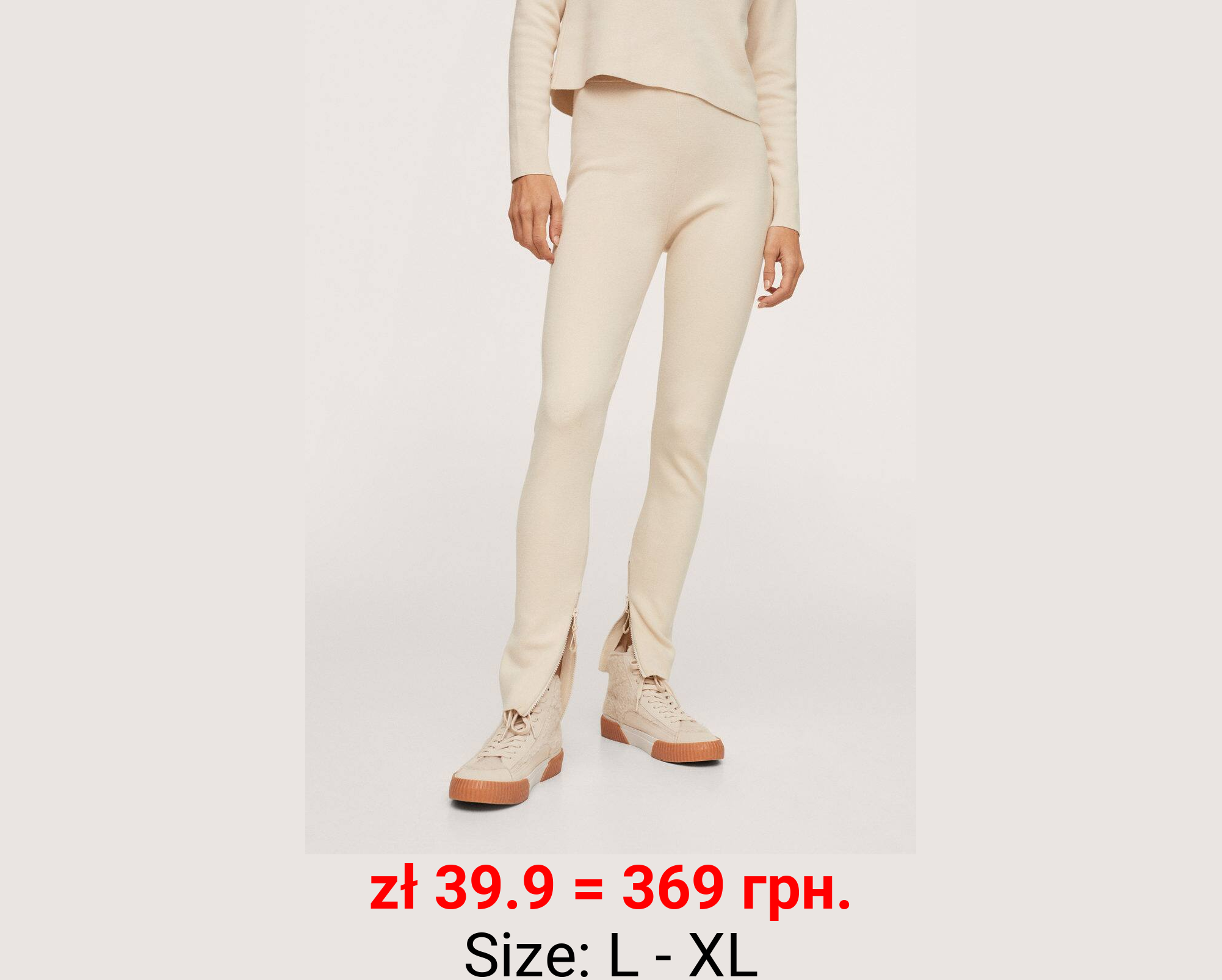 Pantalón punto cremalleras