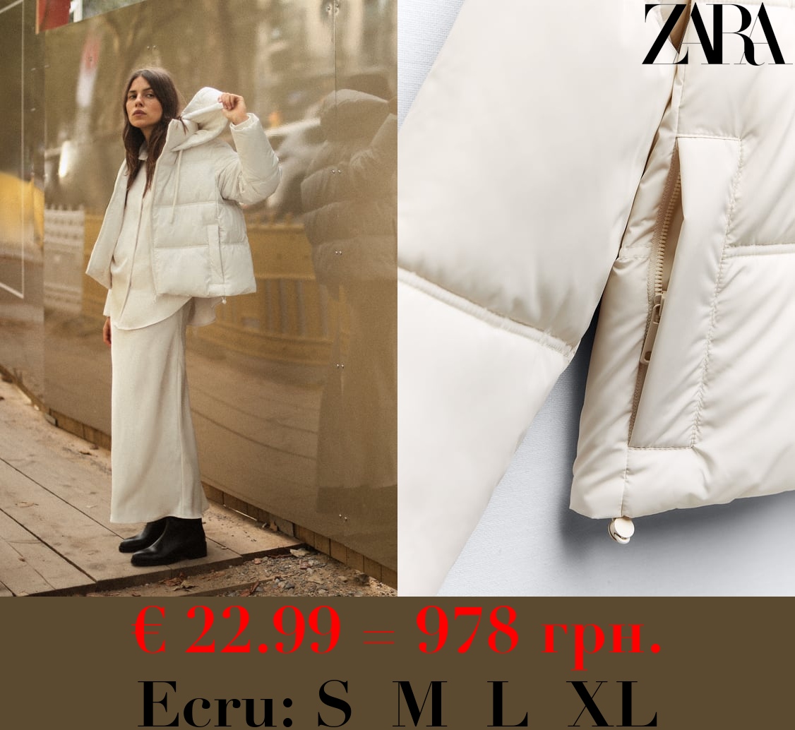 WATER AND WIND PROTECTION CROPPED PUFFER ANORAK