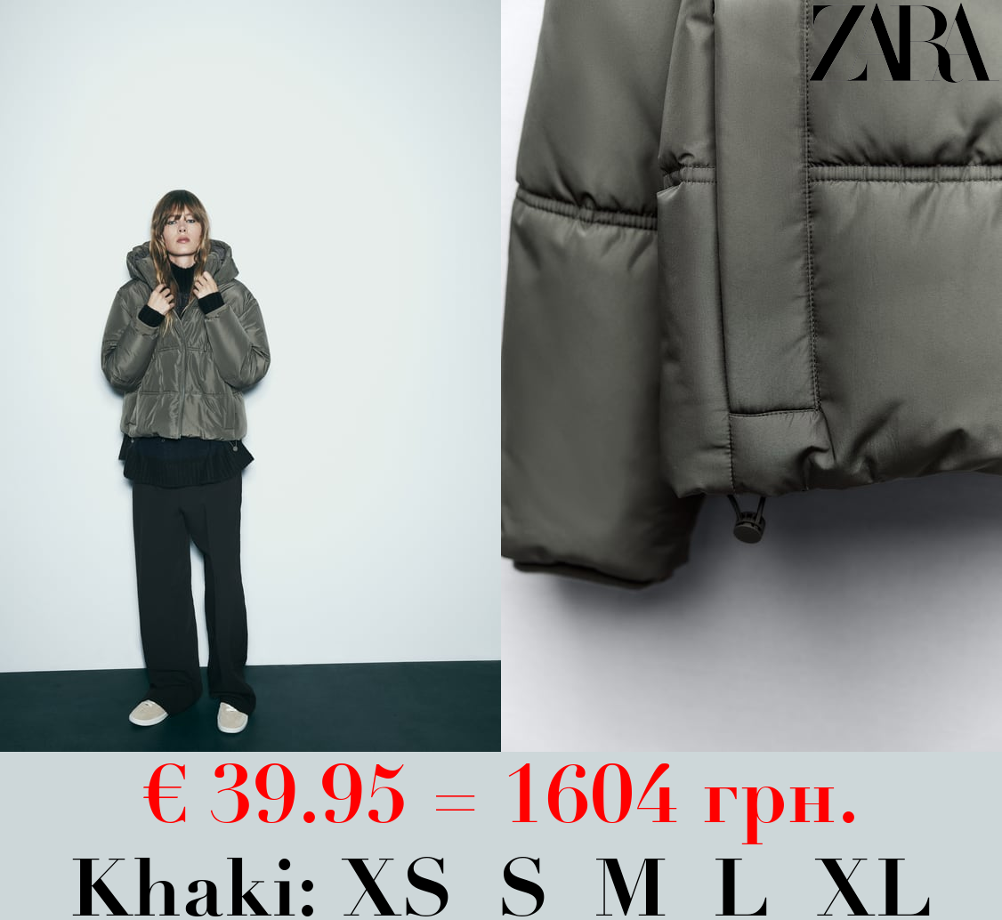 WATER AND WIND PROTECTION CROPPED PUFFER ANORAK