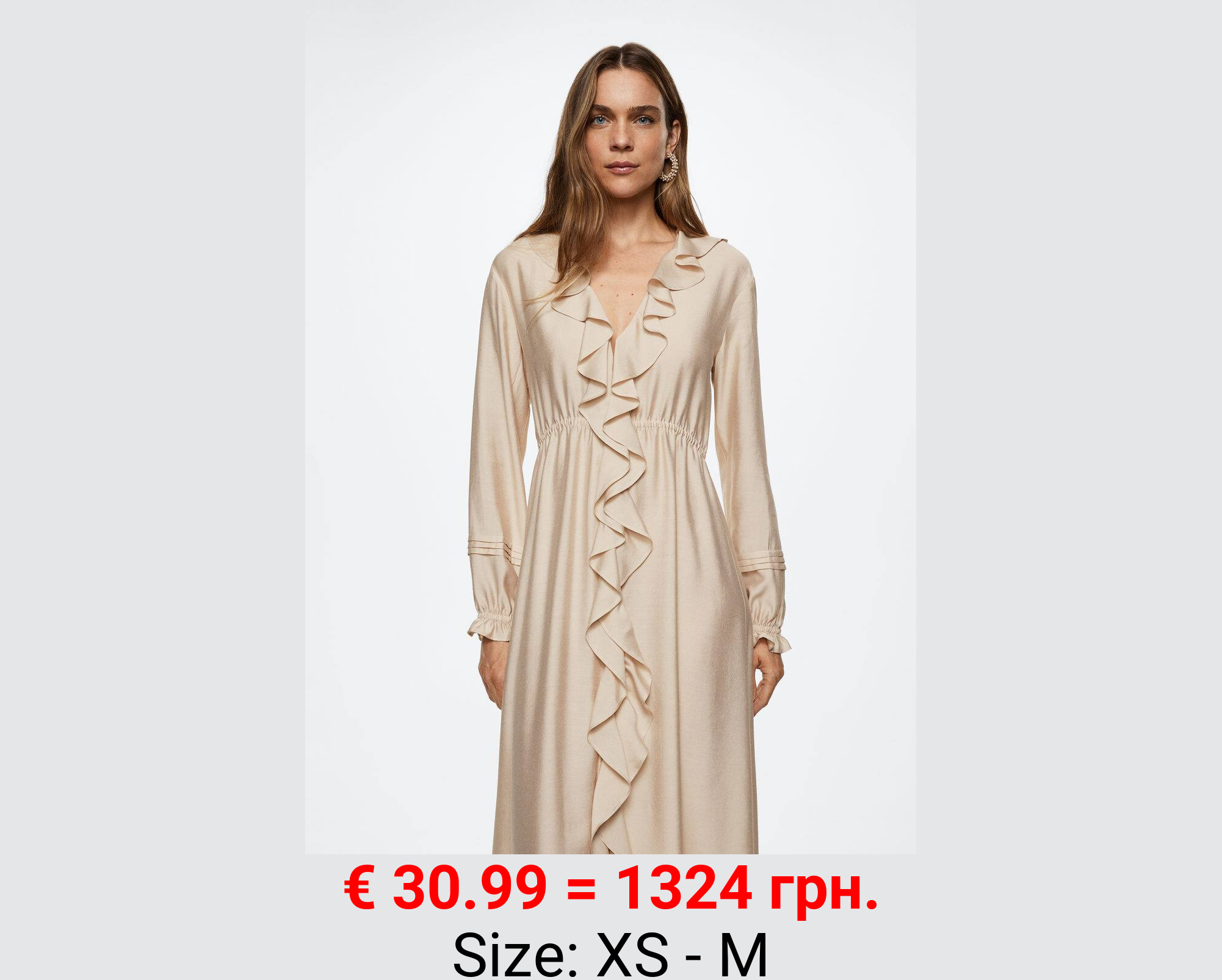 Vestido largo volantes