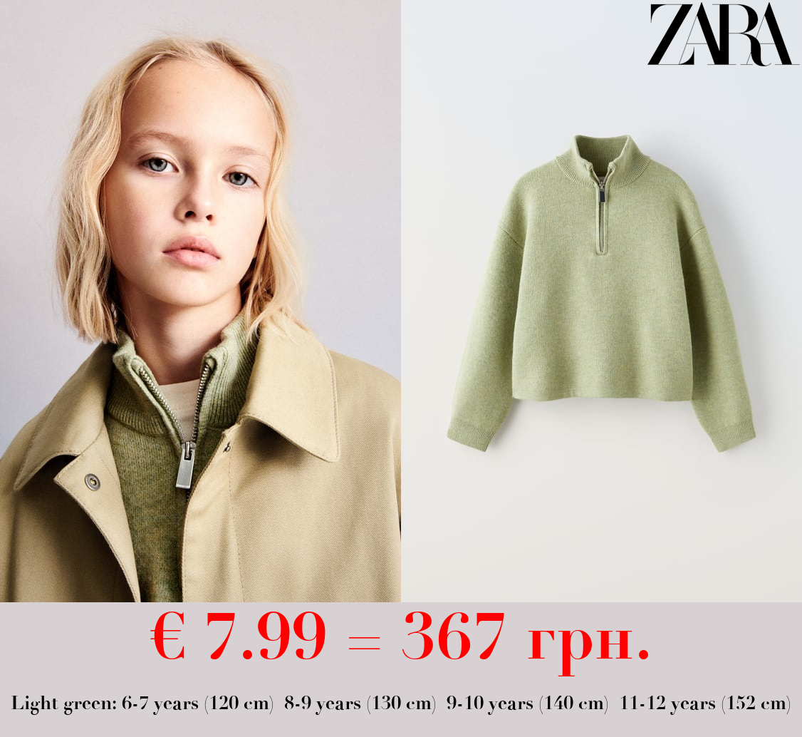 QUARTER-ZIP KNIT SWEATER