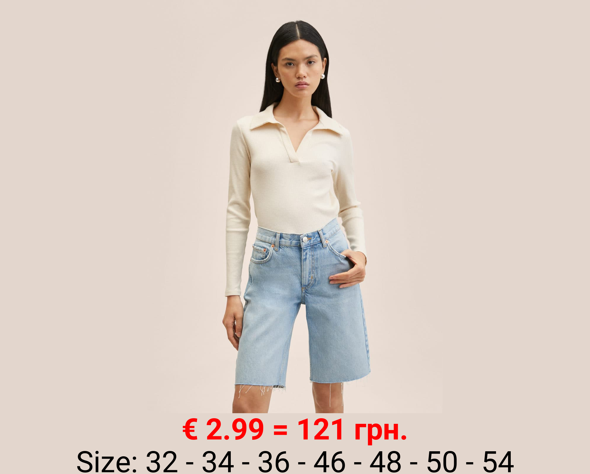 Bermudas vaqueras bajo deshilachado