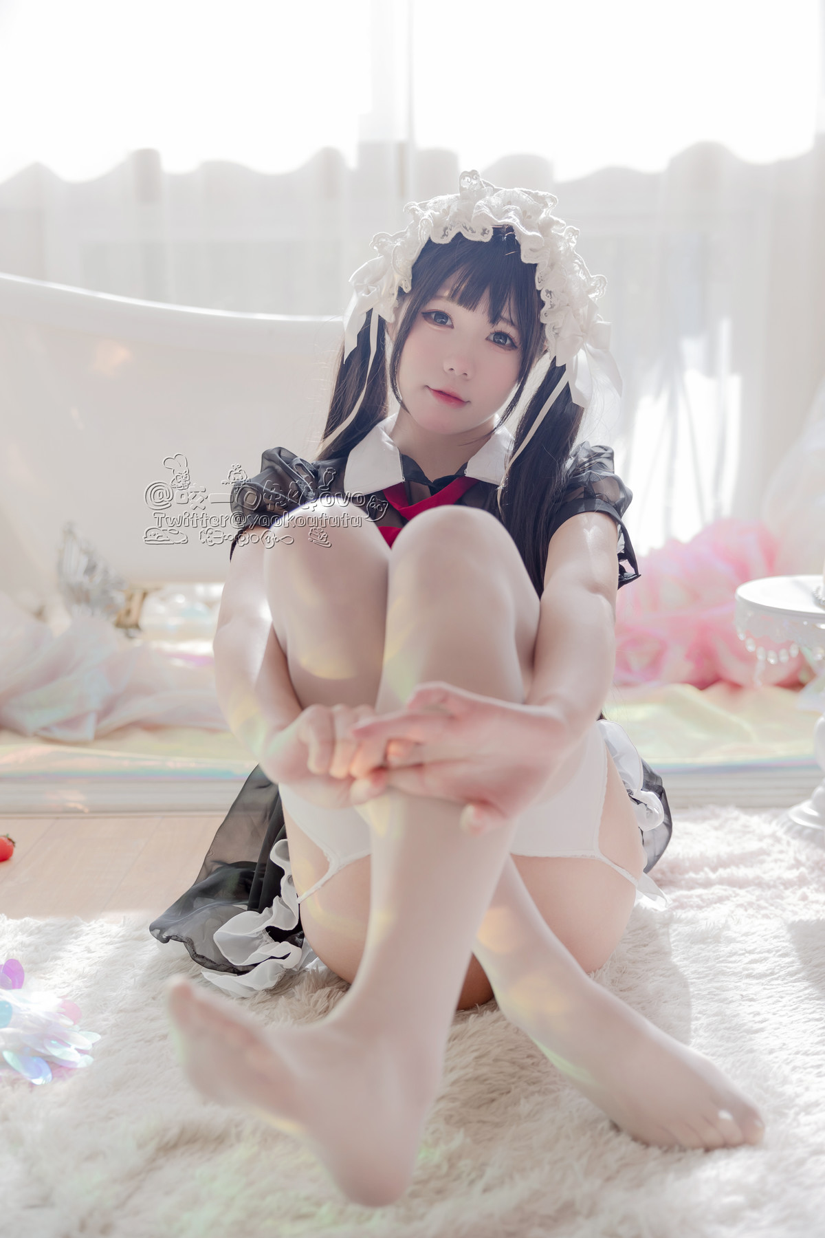 Cosplay 黏黏团子兔 黑白女仆 24