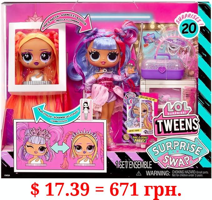 L.O.L. Surprise! Tweens Surprise Swap Fashion Doll Buns-2-Braids Bailey with 20+ Surprises Including Styling Head and Fabulous Fashions and Accessories – Great Gift for Kids Ages 4+