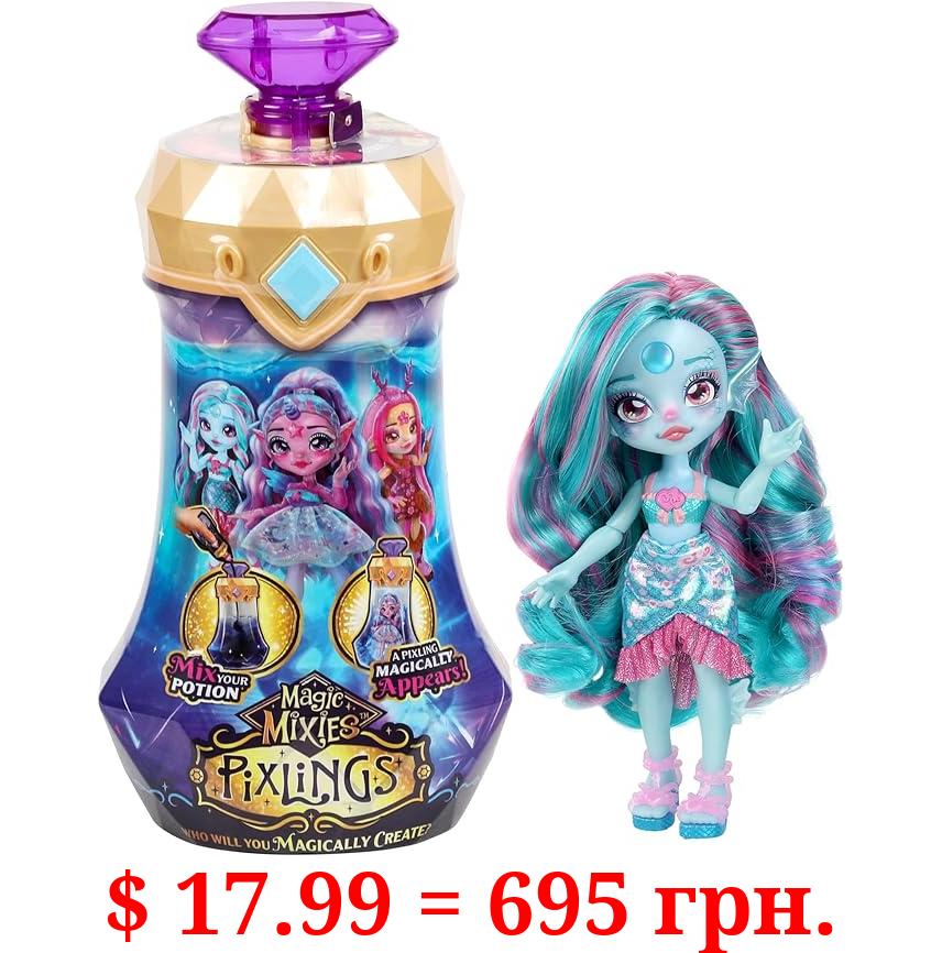 Magic Mixies Pixlings. Marena The Mermaid Pixling. Create and Mix A Magic Potion That Magically Reveals A Beautiful 6.5" Pixling Doll Inside A Potion Bottle!, Small