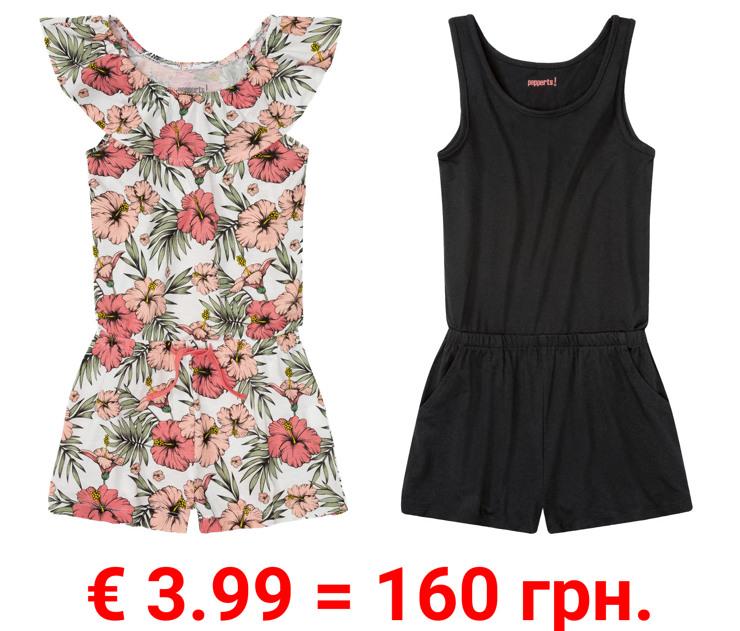 pepperts!® Mädchen Jumpsuit, mit Gummizug im Taillenbund