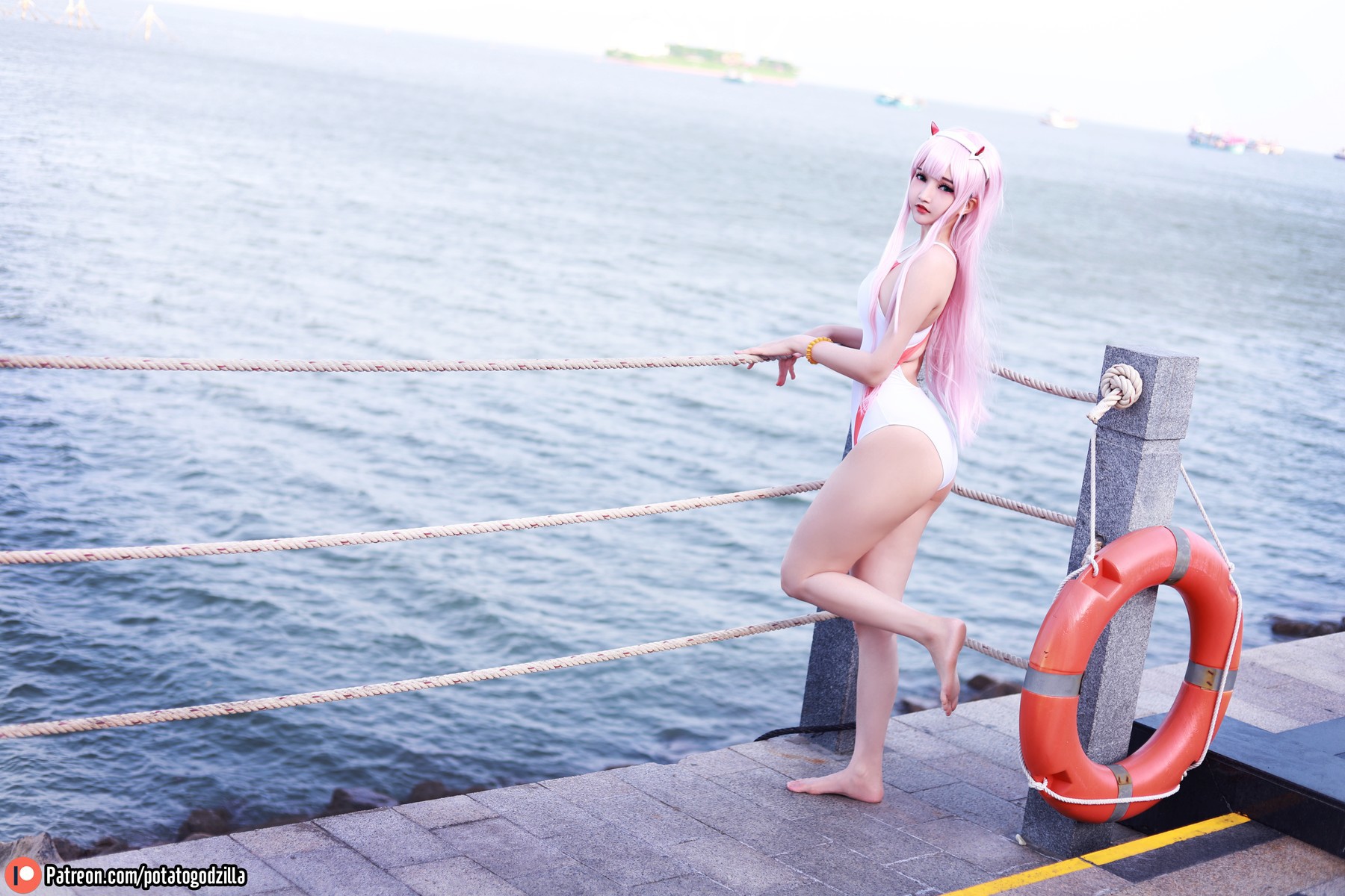 Cosplay Potato Godzilla Zero Two Swimsuit 9