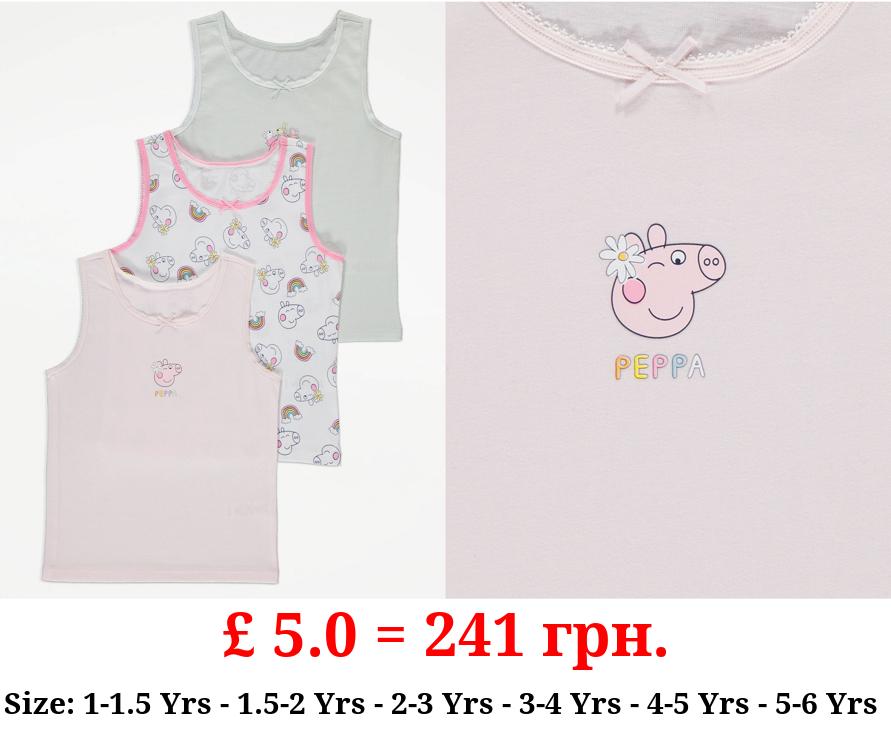 Peppa Pig Pastel Vests 3 Pack