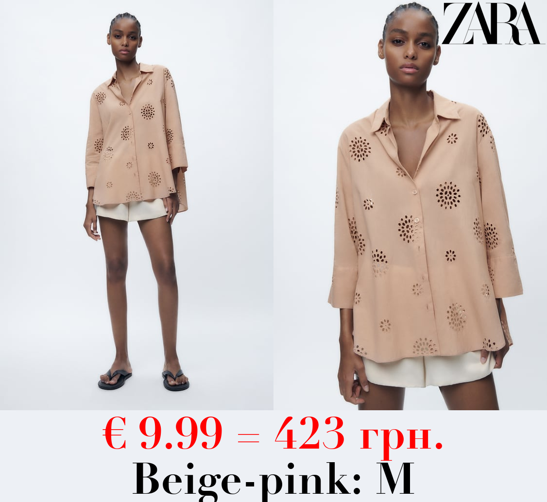 SHIRT WITH CUTWORK EMBROIDERY