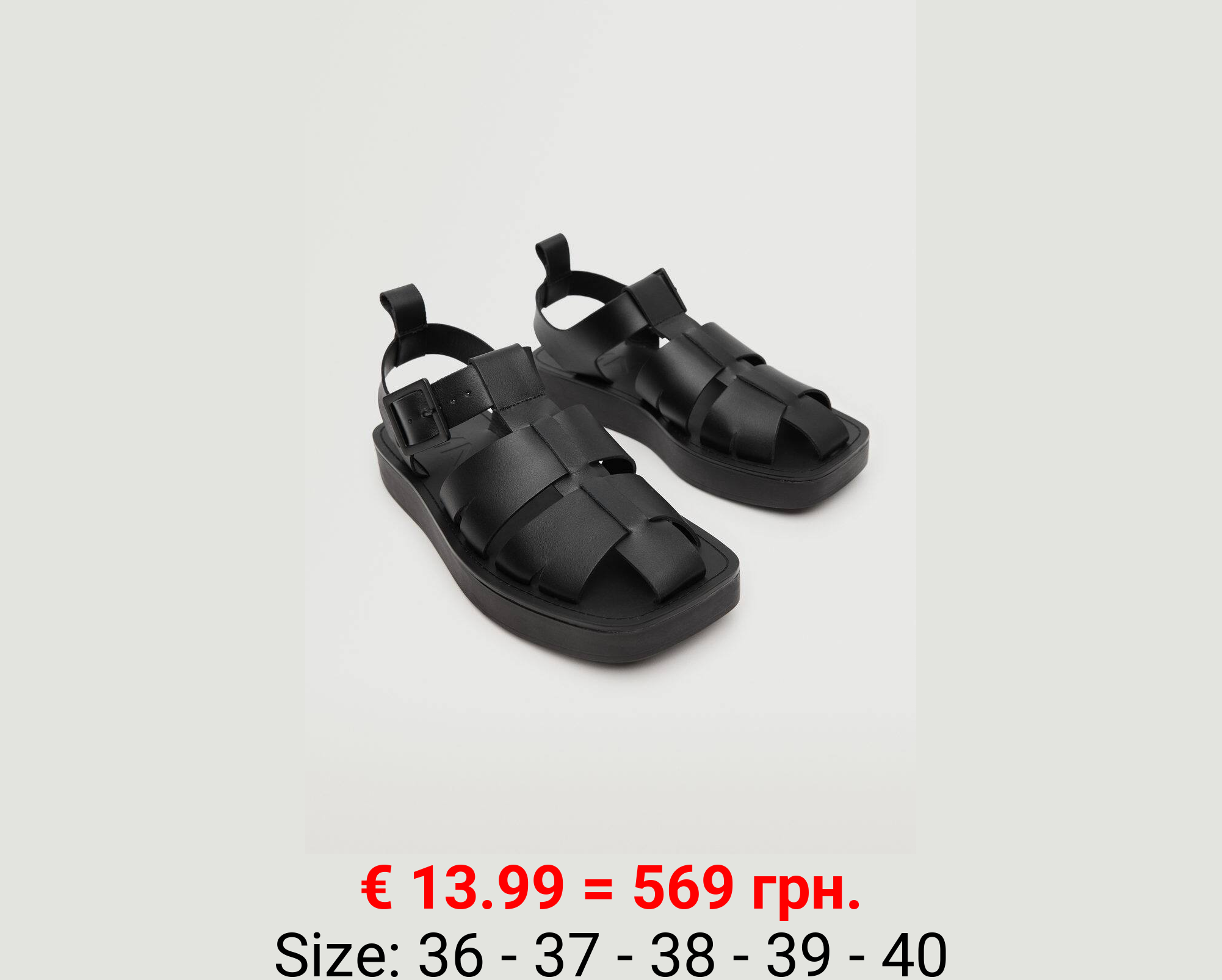 Sandalia cangrejera piel