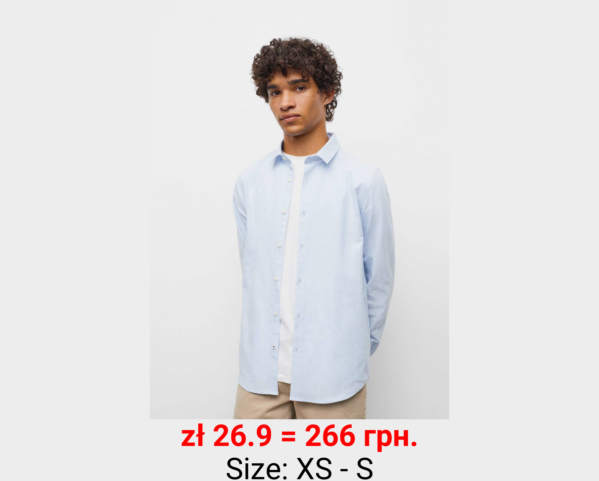 Camisa regular fit oxford algodón