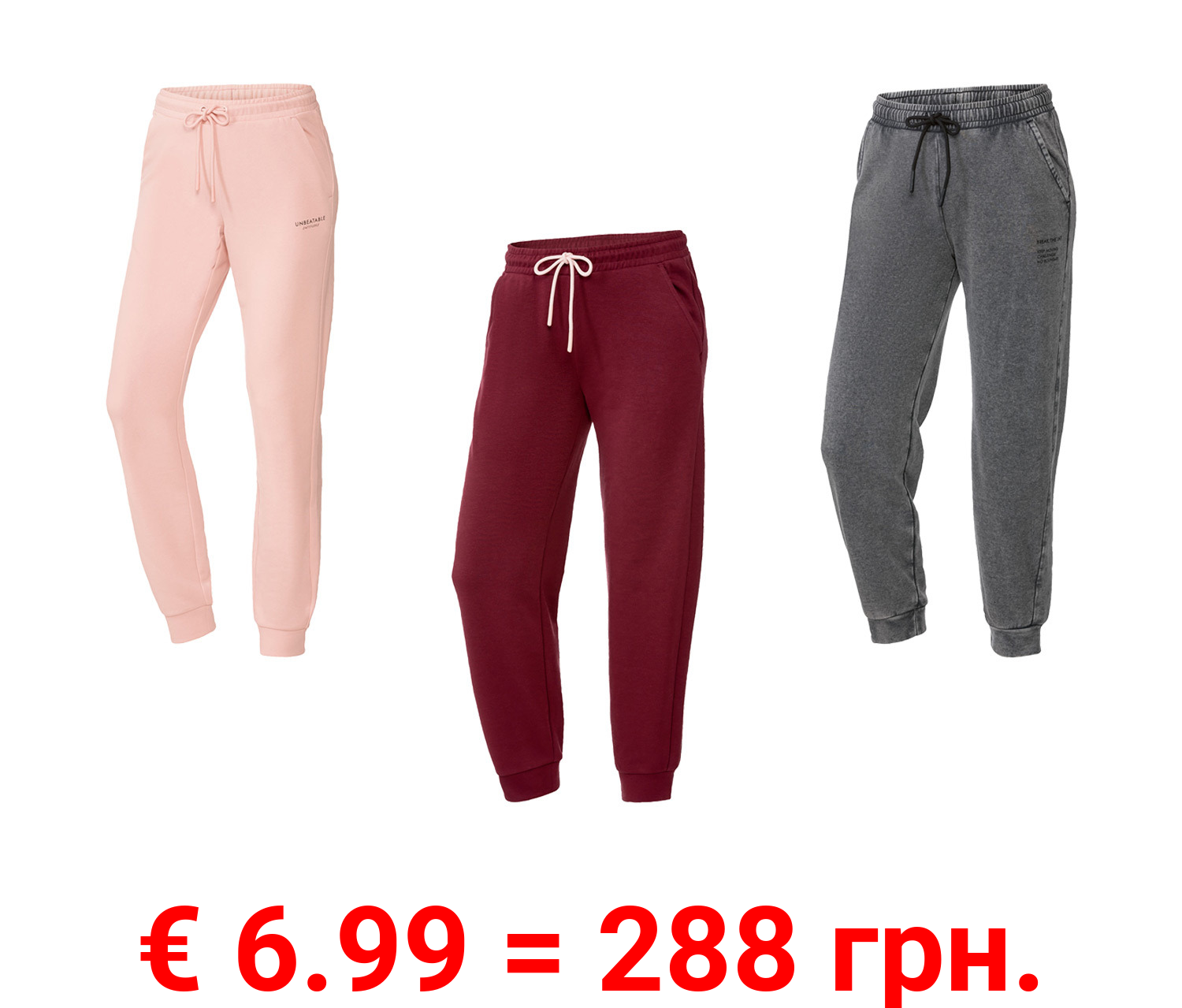 CRIVIT Damen Sweathose mit Bündchen und Gummizugbund