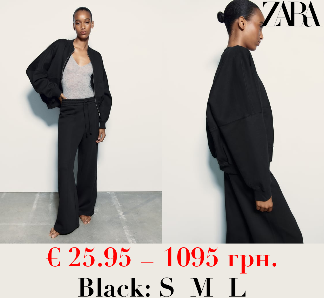 BOMBER SWEATSHIRT WITH ZIP