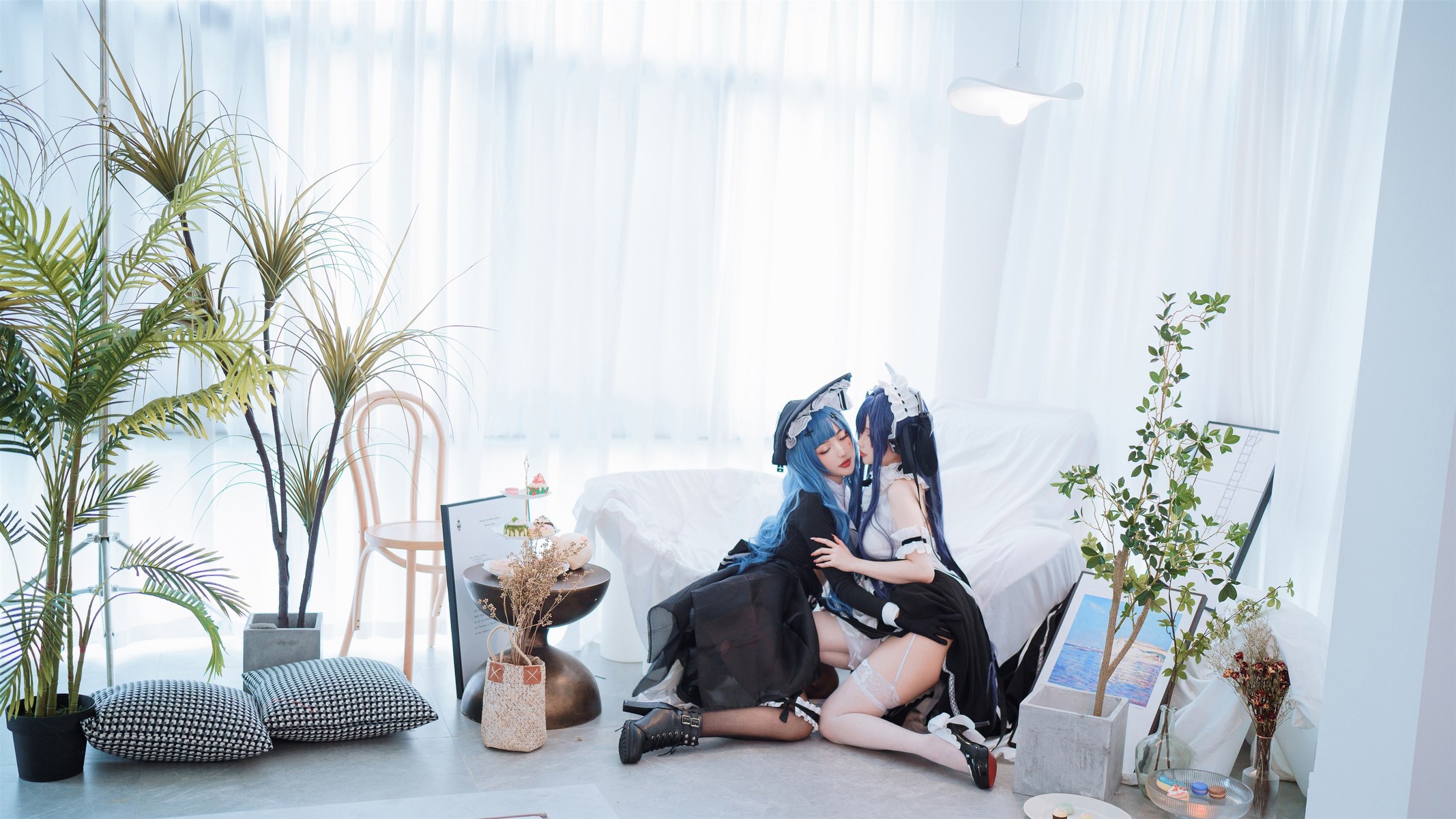 Cosplay rioko凉凉子 肉扣热热子 奥古斯特 女仆装 12
