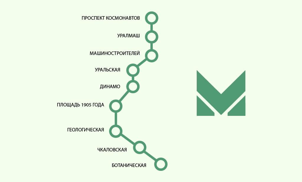 Схема метро екатеринбурга 2022