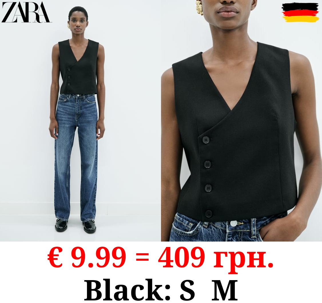 ASYMMETRIC CROSSOVER WAISTCOAT