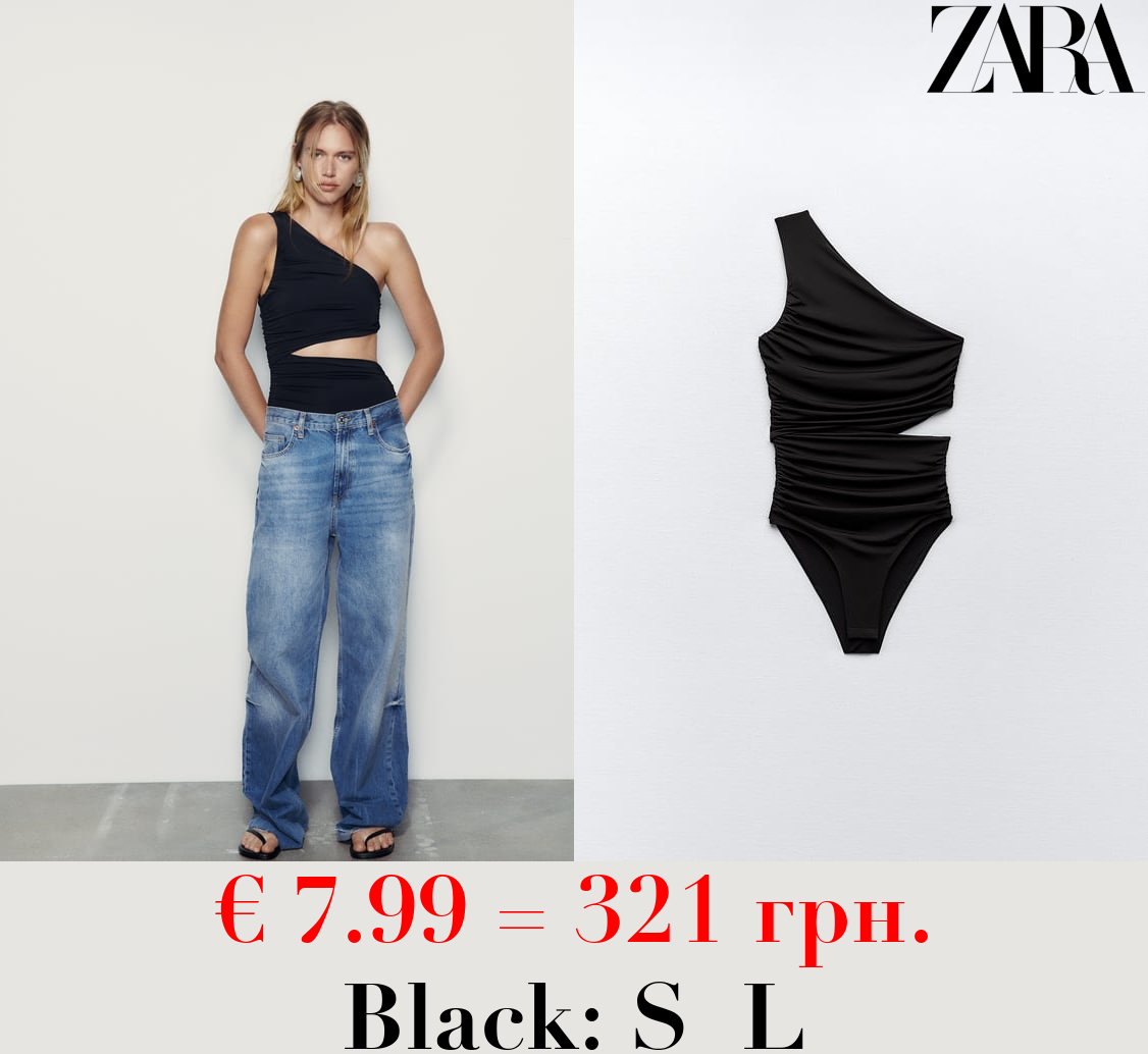 ASYMMETRIC CUT-OUT BODYSUIT