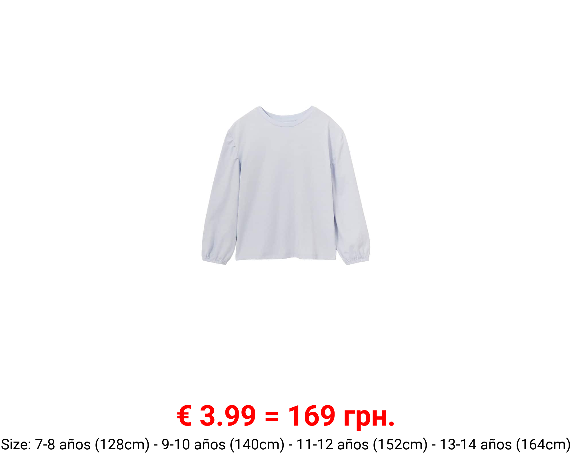 Camiseta algodón manga larga