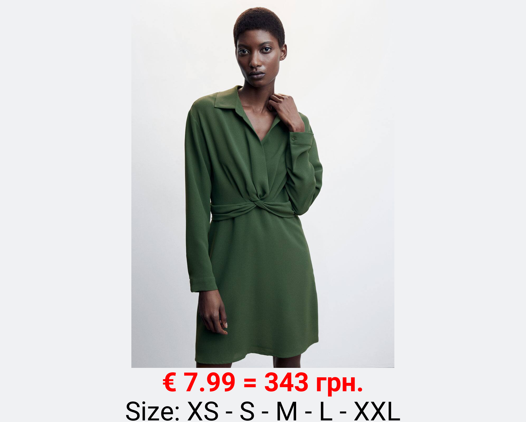 Vestido camisero detalle nudo