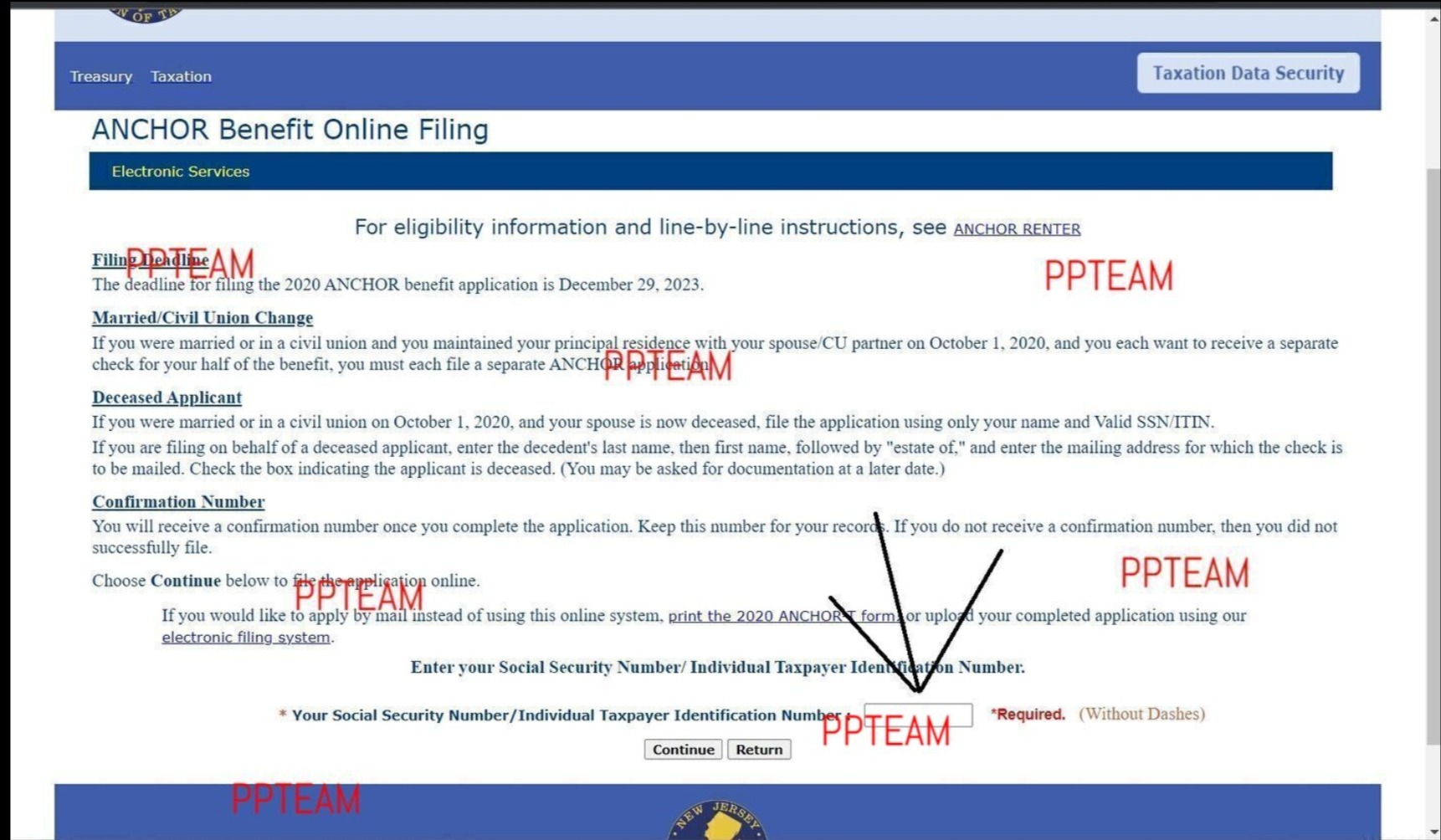 NJ Anchor method for PPTEAM Telegraph