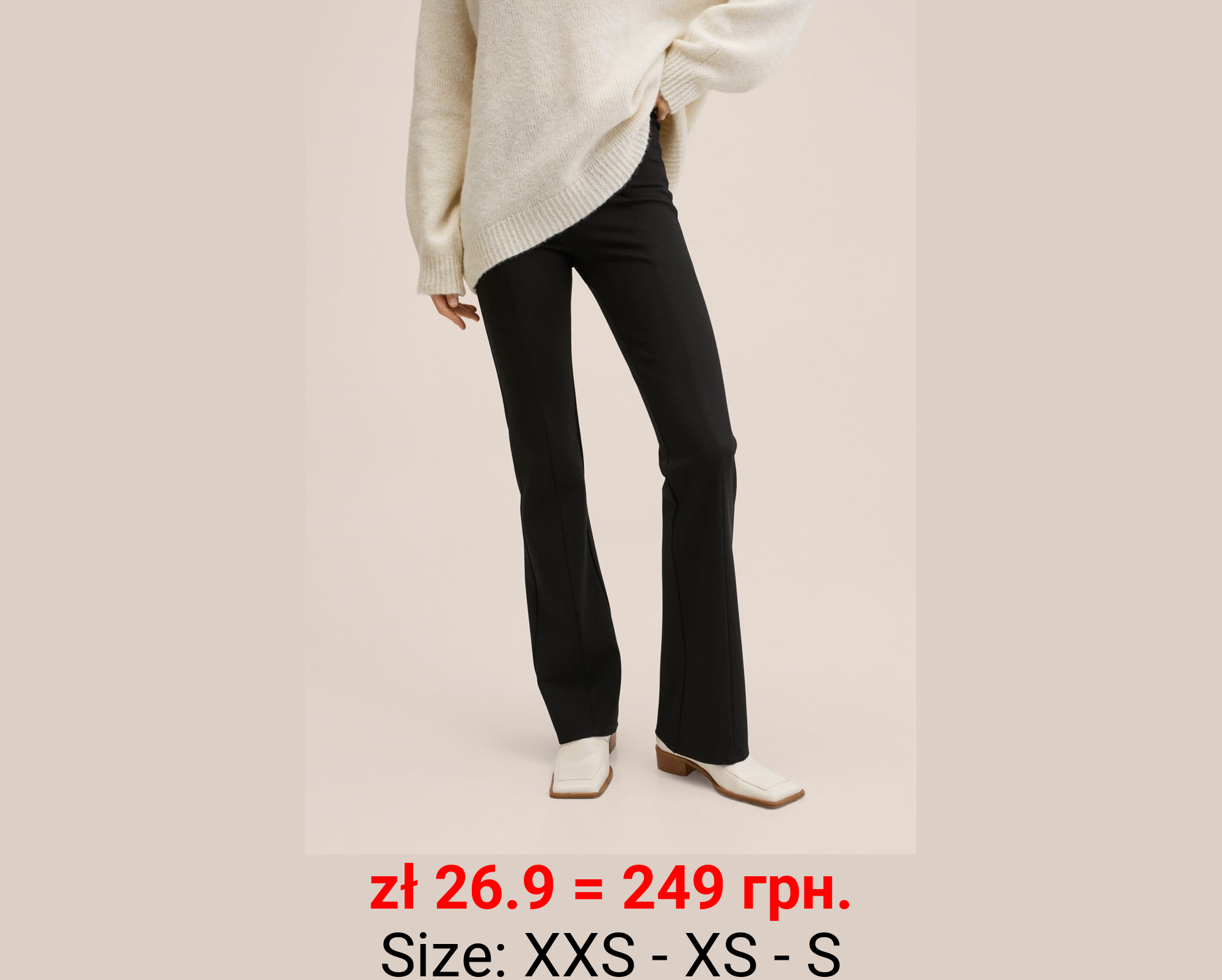 Leggings punto acampanados