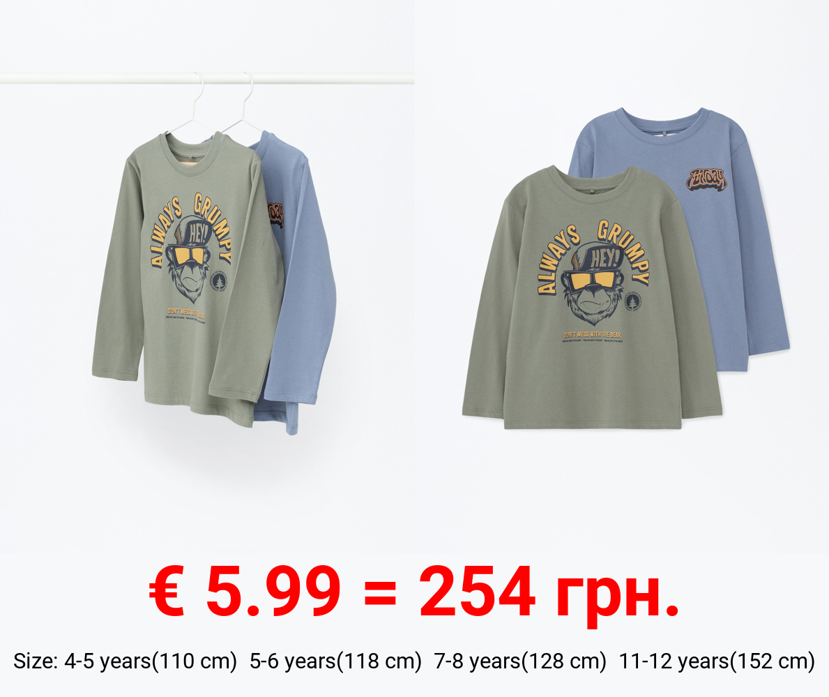 Pack of 2 printed T-shirts