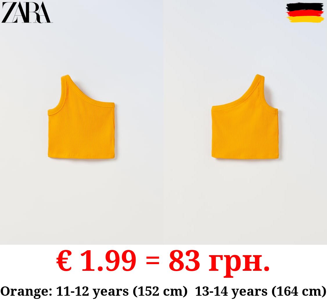 ASYMMETRIC RIBBED TOP