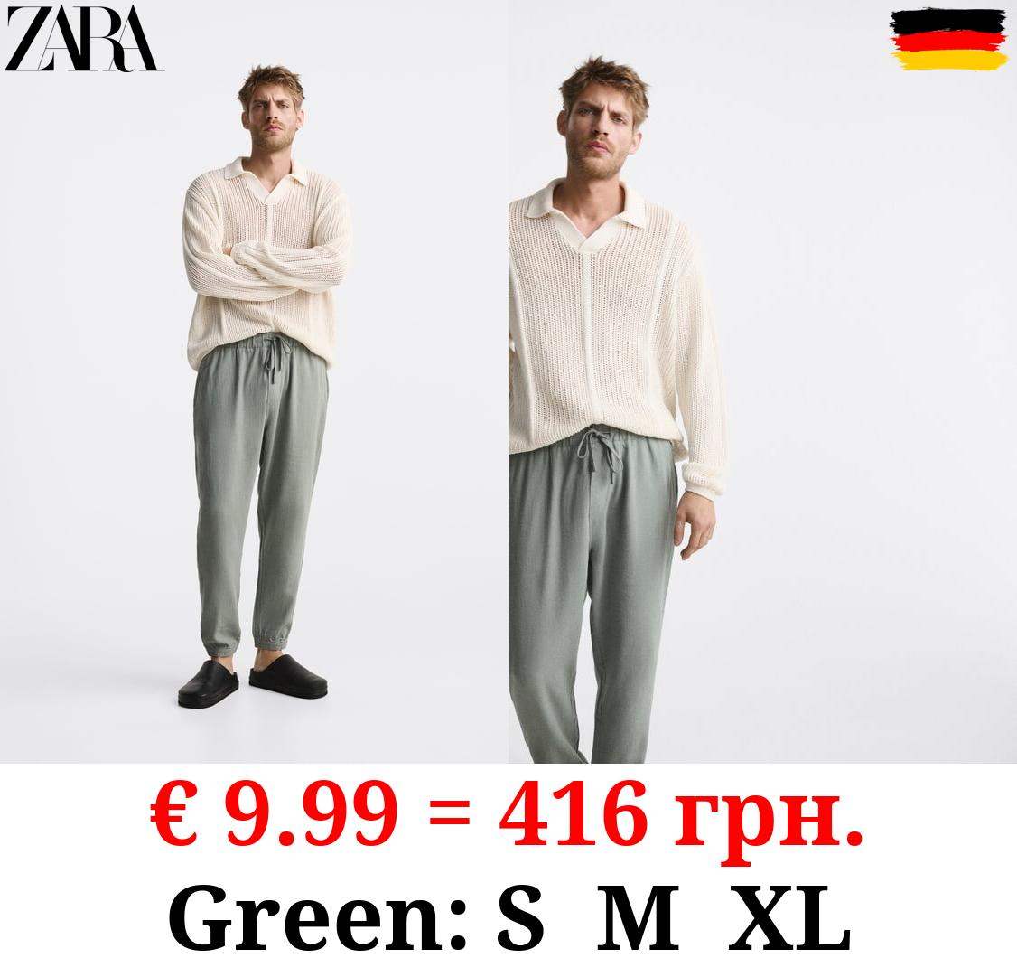 VISCOSE - LINEN TROUSERS