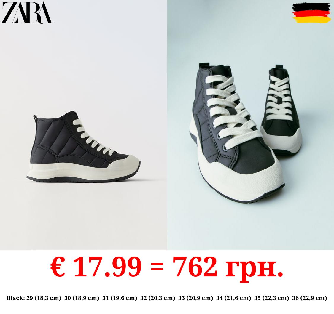 QUILTED HIGH-TOP SNEAKERS