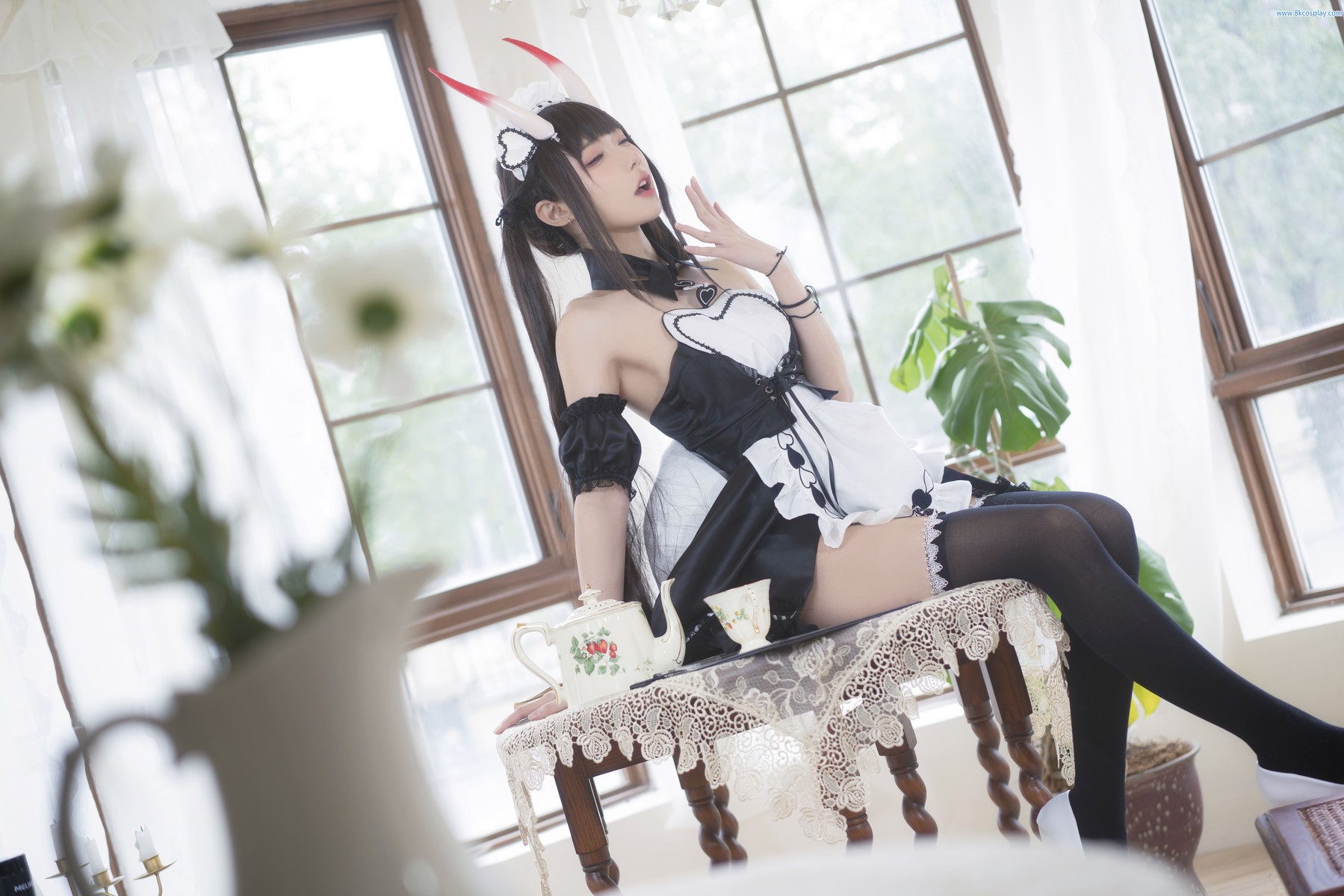 阿包也是兔娘 Cosplay 月舰长 能代女仆 19