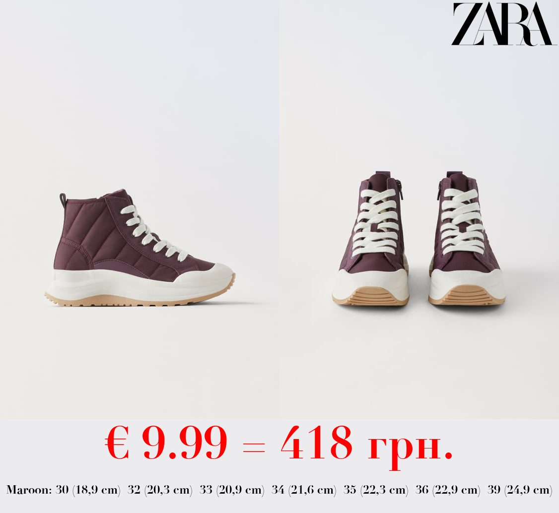 QUILTED HIGH-TOP SNEAKERS