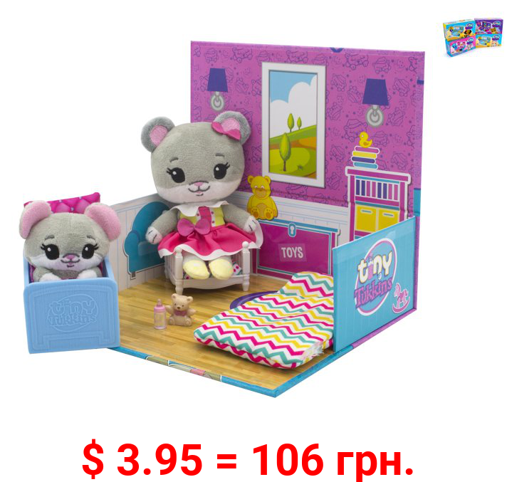 Tiny Tukkins Playset Assortment with Plush Stuffed Character, Mouse