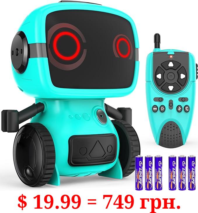 Dandist Robot Toys - Kids Toys RC Robots, Remote Control Toy with Talkie and Programming Function, Auto-Demo, Flexible RC Servo Arms, Dance Moves, Music, Shining Big Eyes, Boys Girls Birthday Gifts