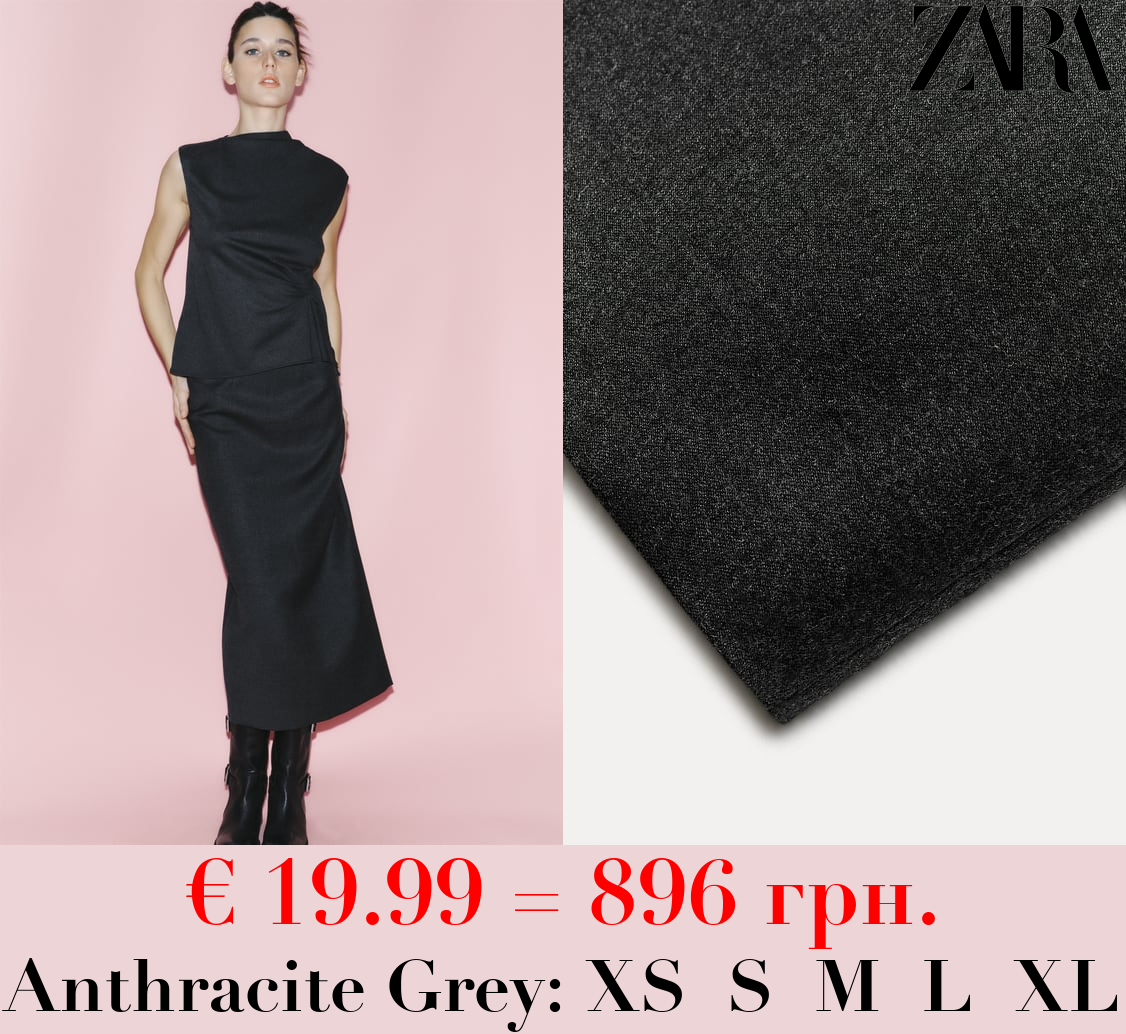 ZW COLLECTION WOOL BLEND PENCIL SKIRT