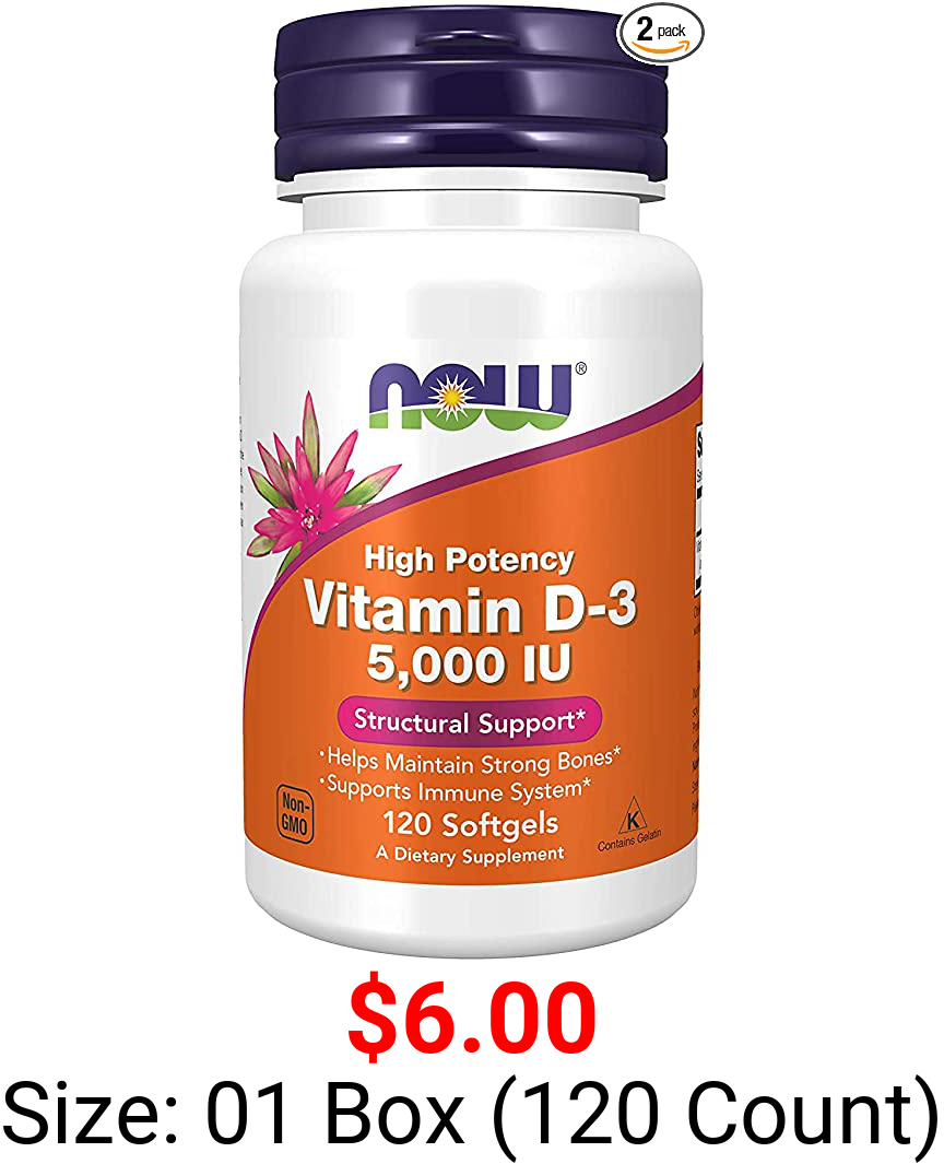 Vitamin D-3, High Potency, Structural Support* ( 1 Box (120 Count)