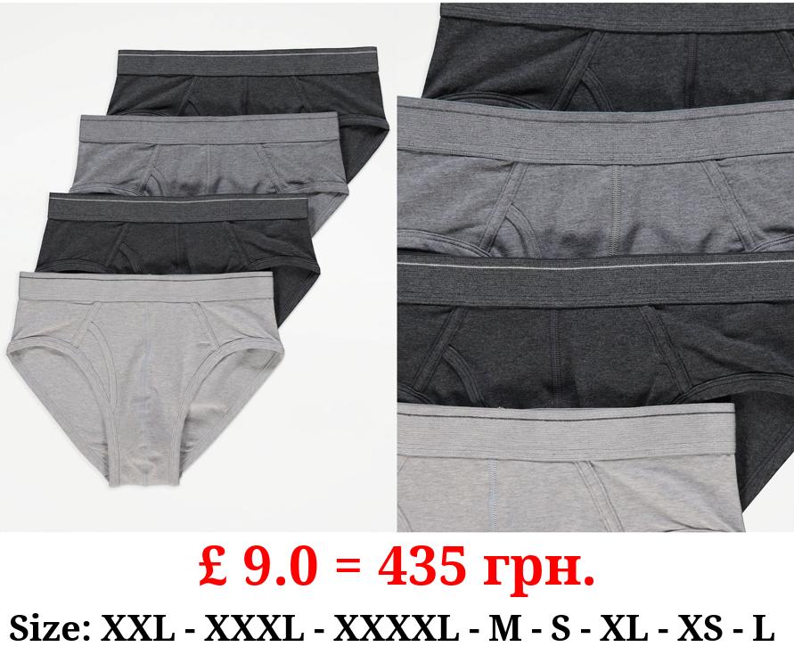 Grey Briefs 4 Pack