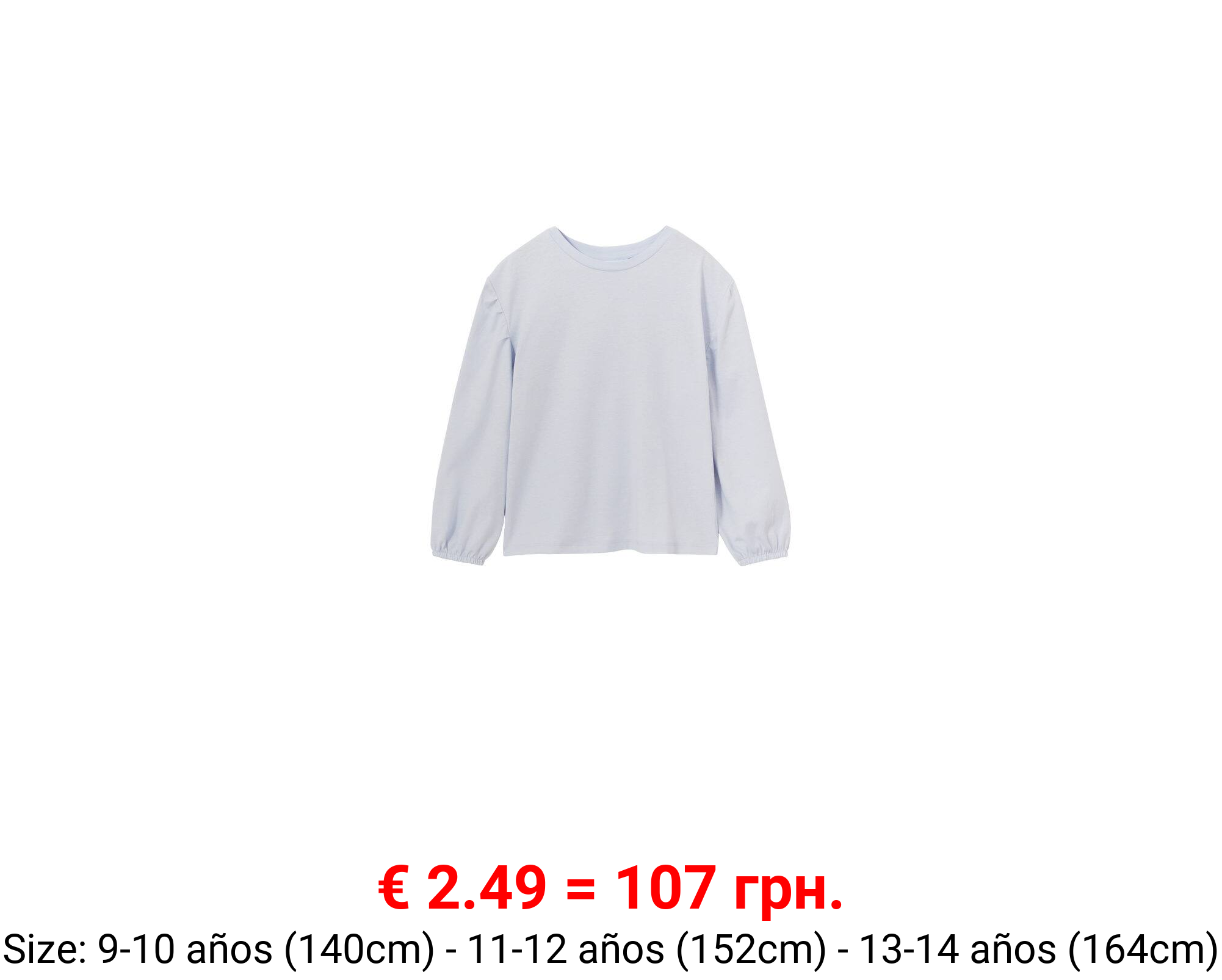 Camiseta algodón manga larga