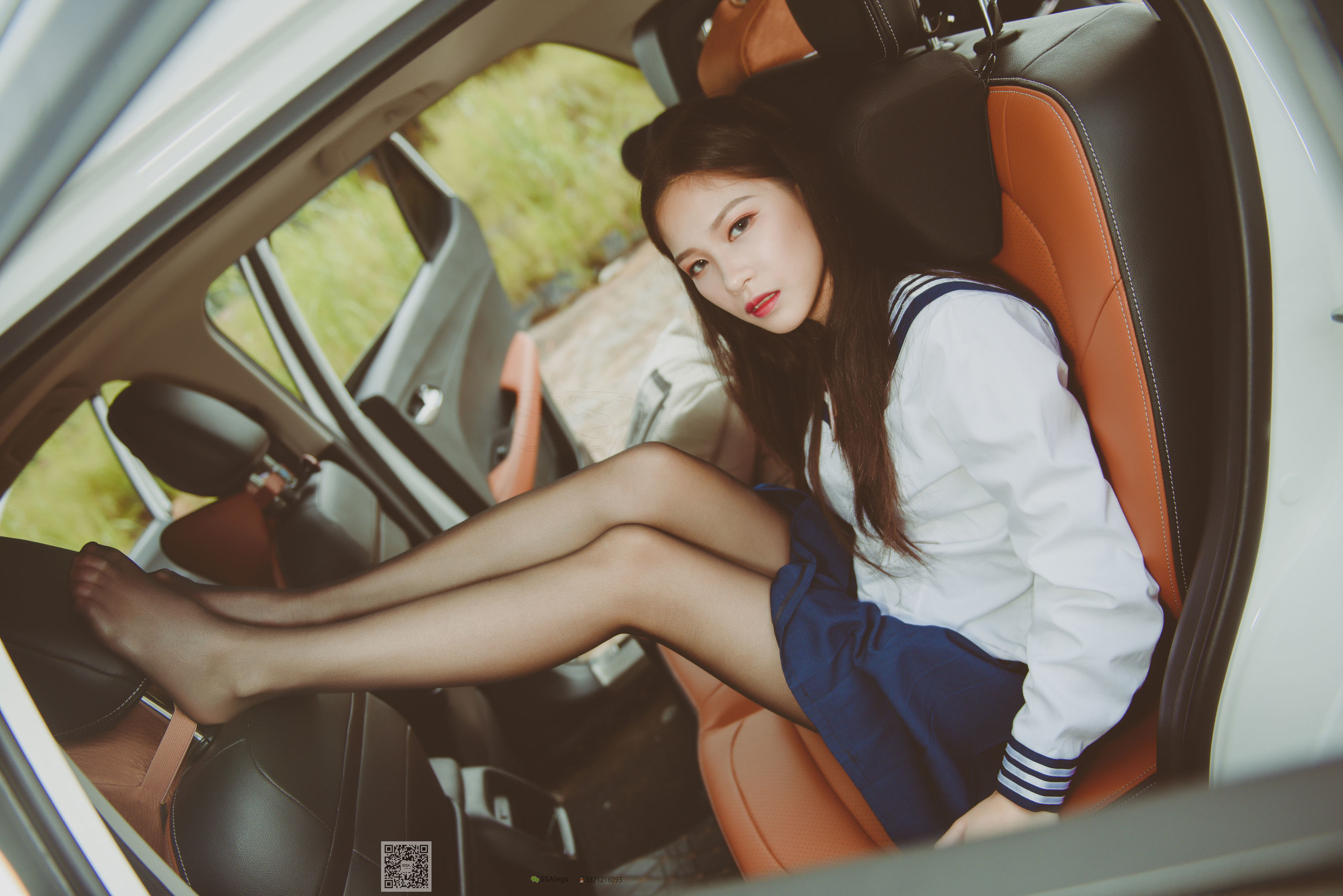 [SSA丝社]超清写真_No.017_佳佳_小丝妹开车-写真图集共63P 9