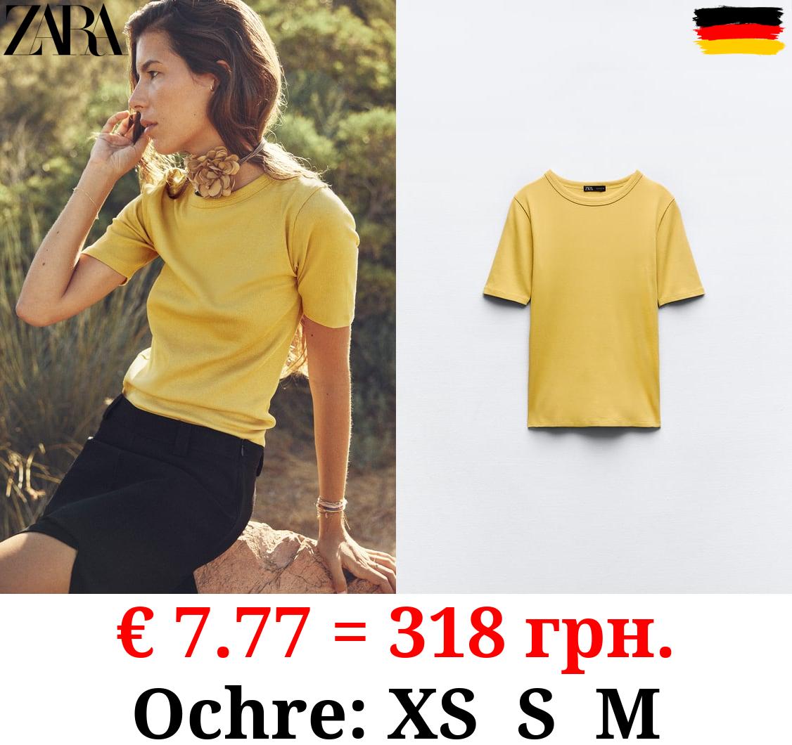 LIGHTWEIGHT RIBBED T-SHIRT