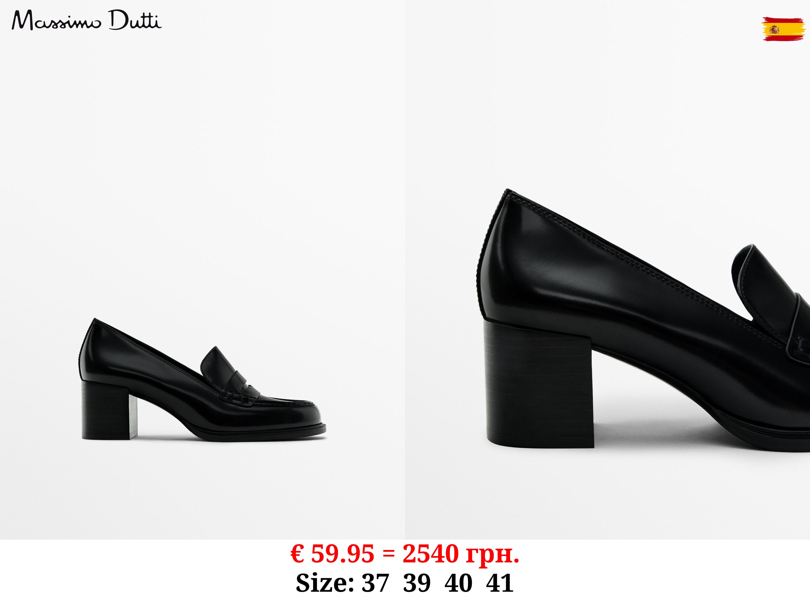 Heeled loafers BLACK