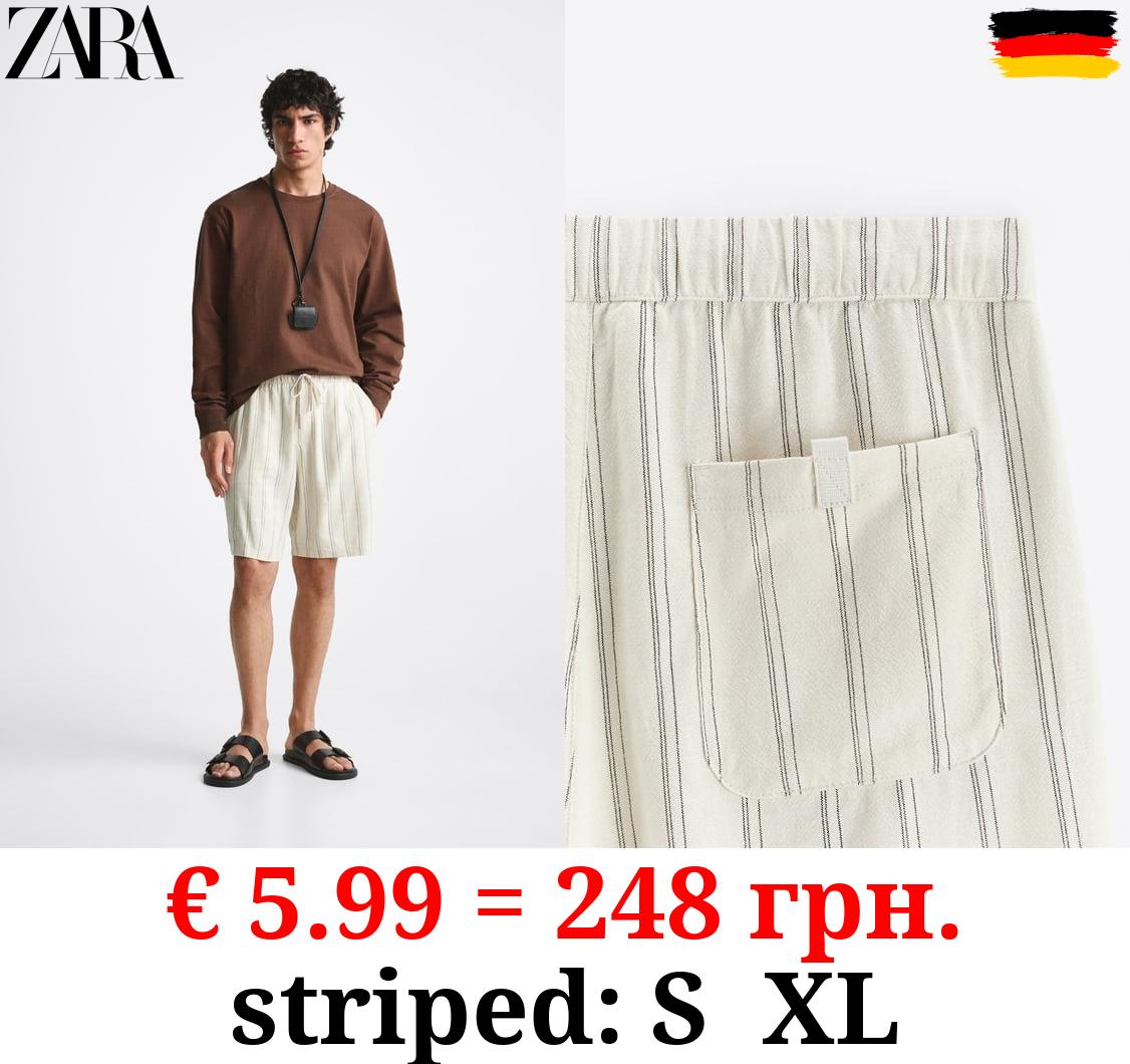 VISCOSE - LINEN BERMUDA SHORTS